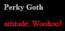Perky Goth